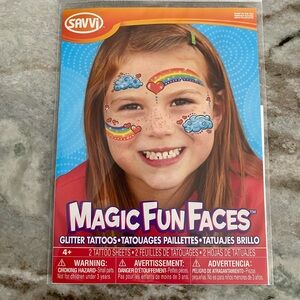 Rainbow face tatoos
Magic fun faces new in package